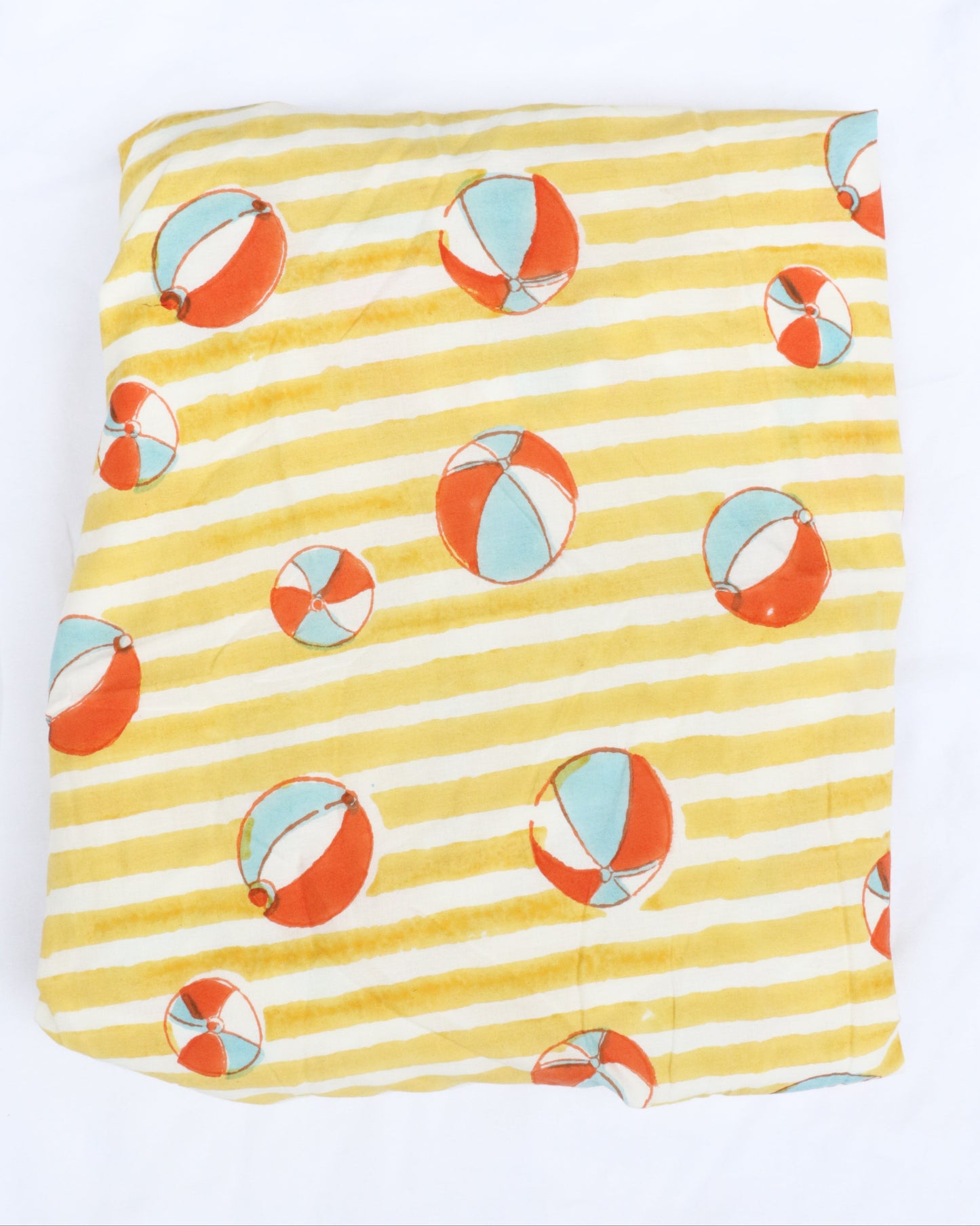 Beach Ball Stripe Organic Crib Fitted Sheet