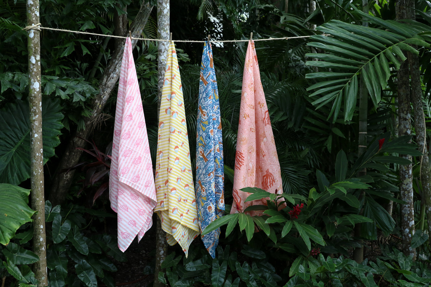Coral Striped Pareo