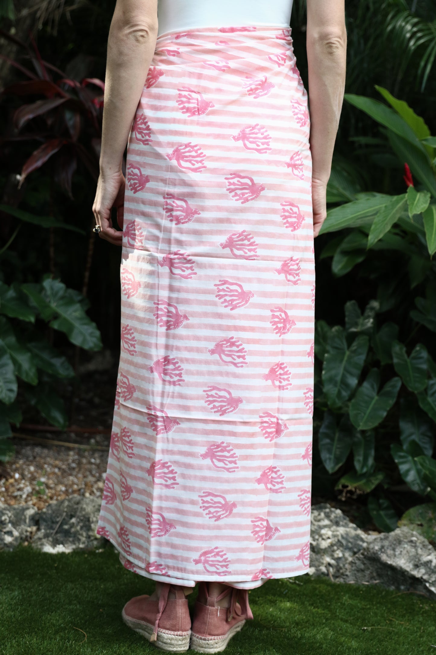 Coral Striped Pareo