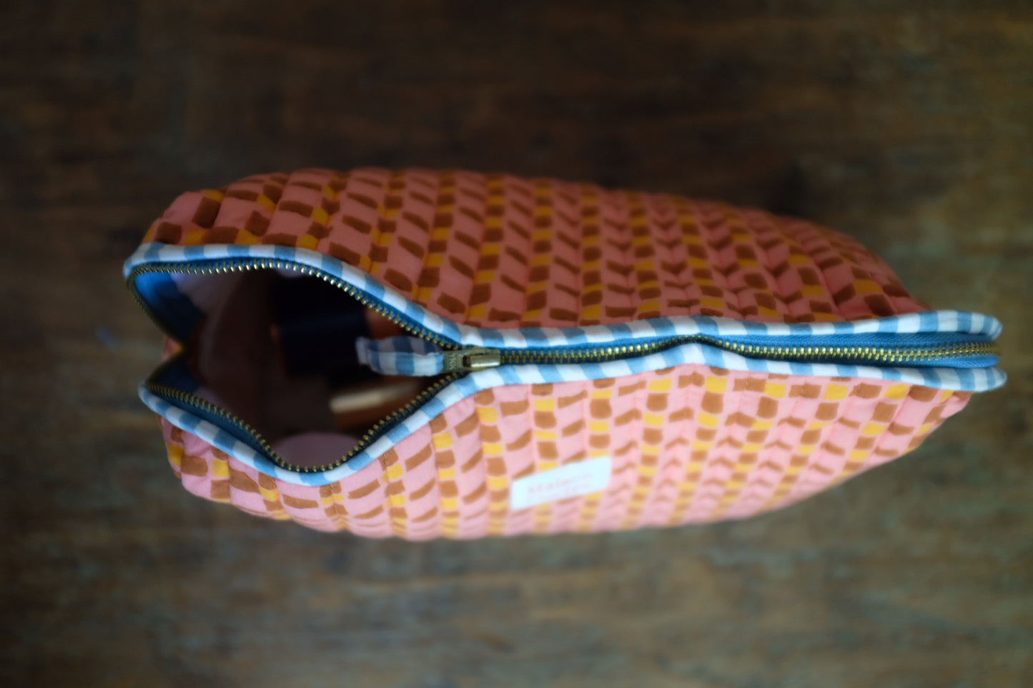 Mini vichy toiletry pouch