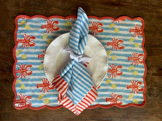 Lobster Bake Scalloped Placemats (set of 4)