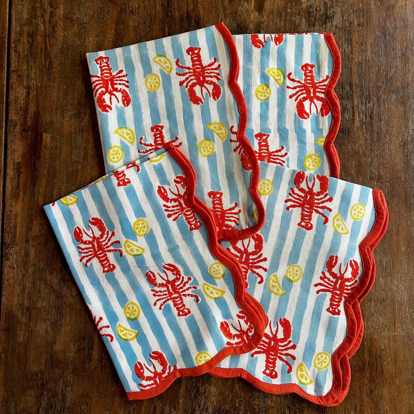 Lobster Bake Scalloped Placemats (set of 4)